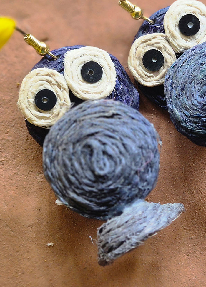 Grey Owl Danglers
